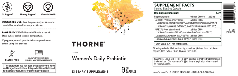 Thorne Women's Daily Probiotic 30 caps