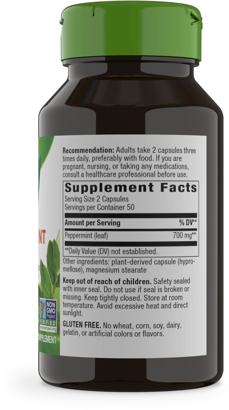 Nature's Way Peppermint Leaf 100 Vegan Capsules