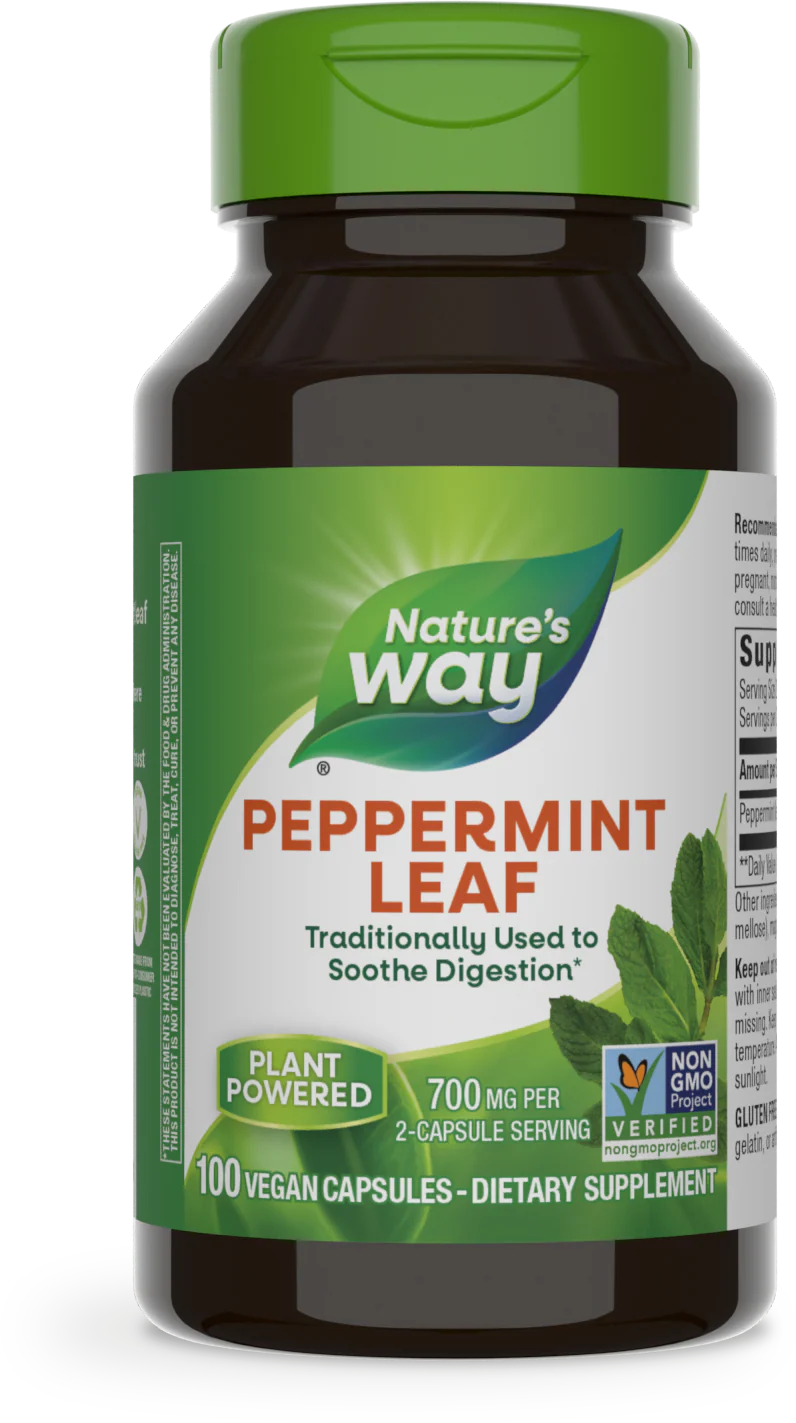Nature's Way Peppermint Leaf 100 Vegan Capsules