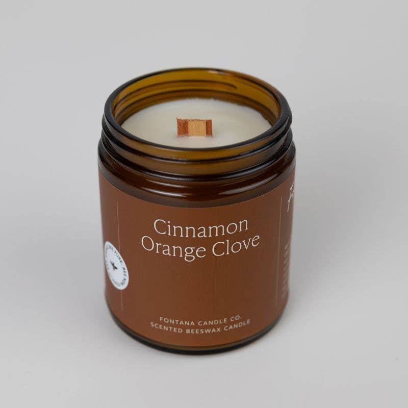Fontana Candle Co. Cinnamon Orange Clove Beeswax & Essential Oil Jar Candle