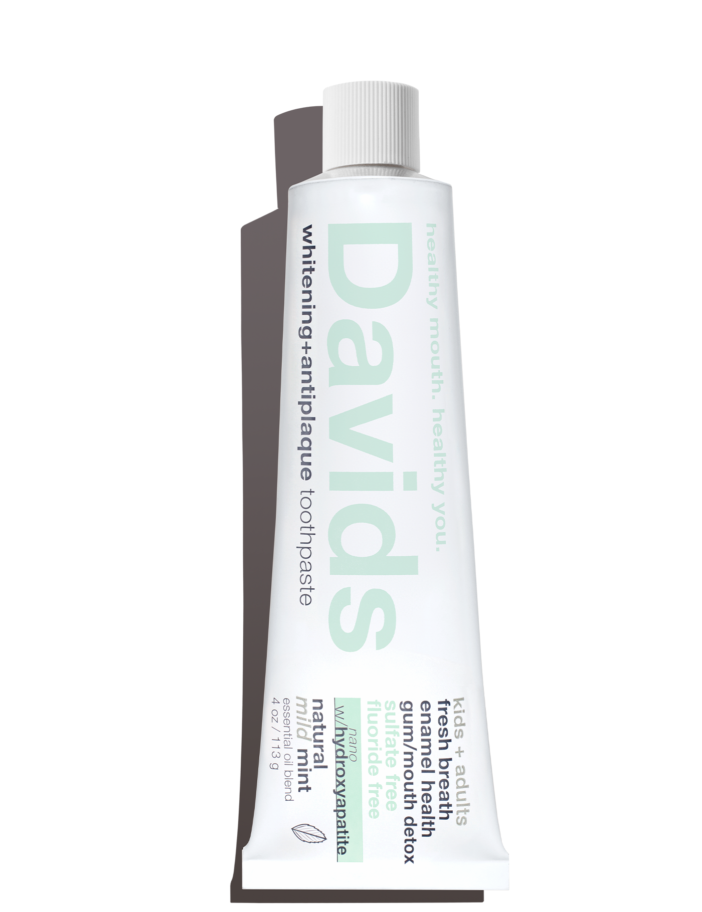 DavidsNatural Toothpaste kids + adults nano-hydroxyapatite premium toothpaste / mild mint / 4 oz