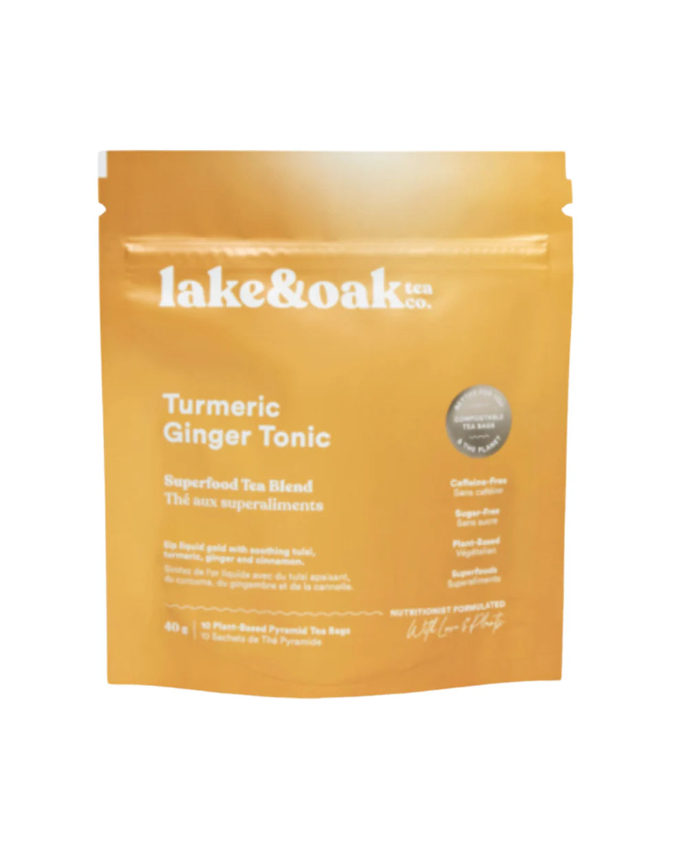Lake & Oak Turmeric Ginger Tonic 10 Sachets
