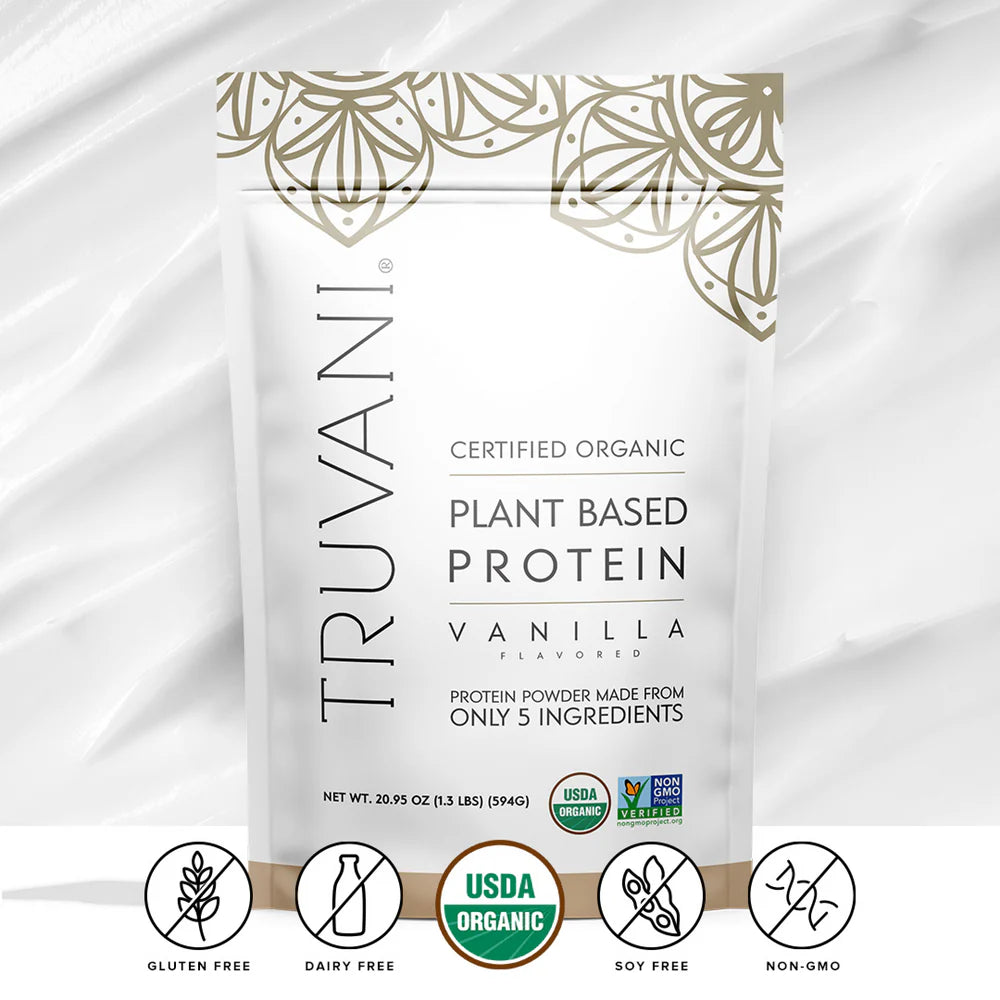 Truvani Vanilla Organic Plant Based Protein Powder