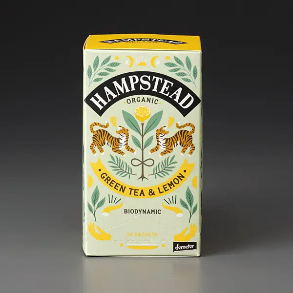 Hampstead Organic Green Tea & Lemon 20 Tea Bags