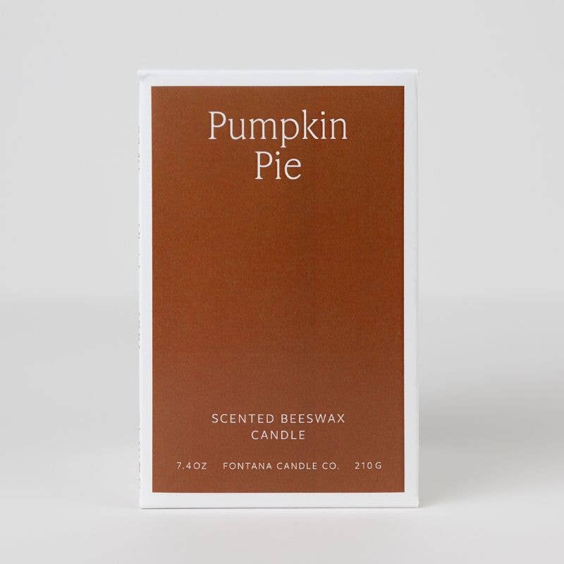 Fontana Candle Co. Pumpkin Pie Essential Oil Beeswax Jar Candle: Non-Toxic