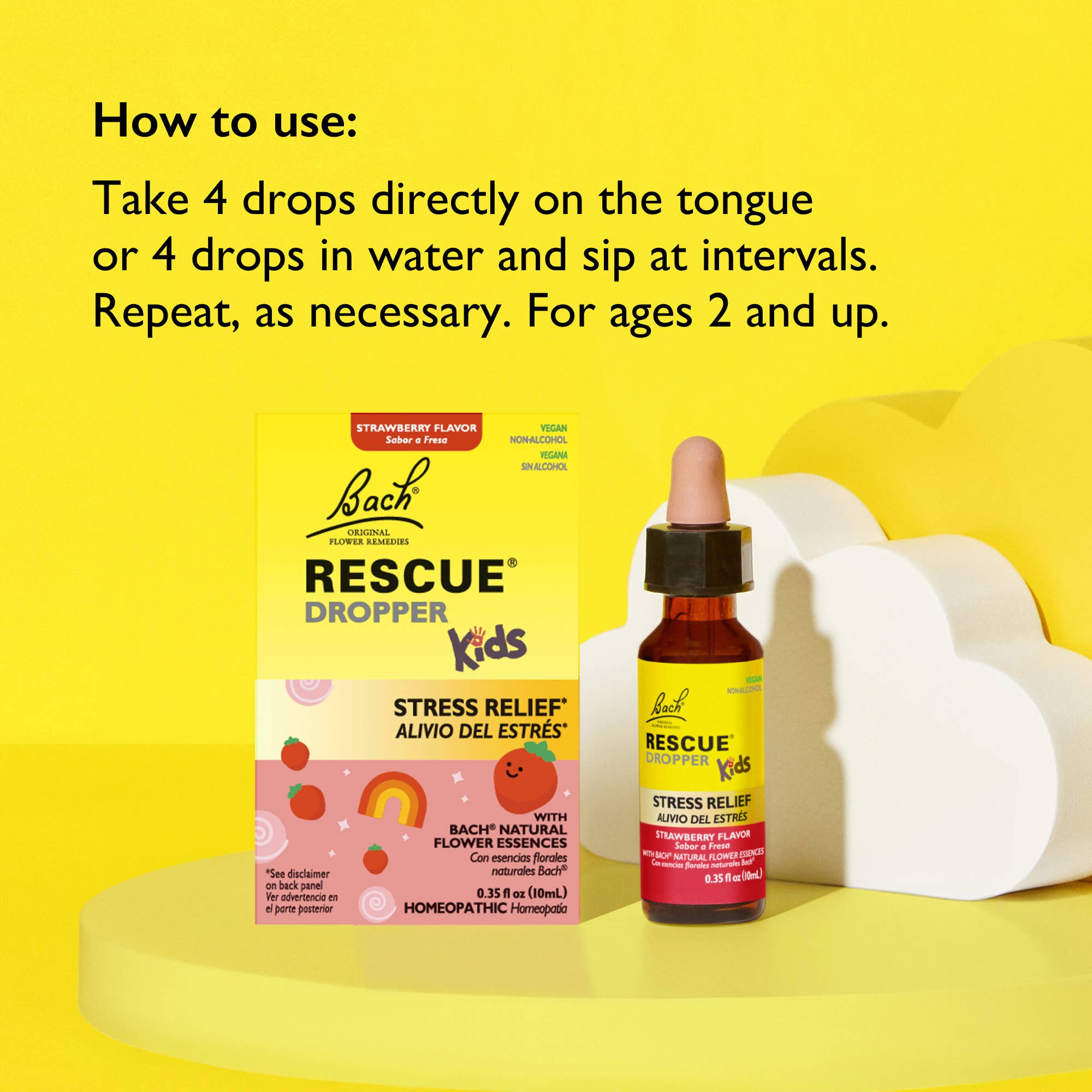 RESCUE Kids Stress Dropper, Natural Strawberry Flavor