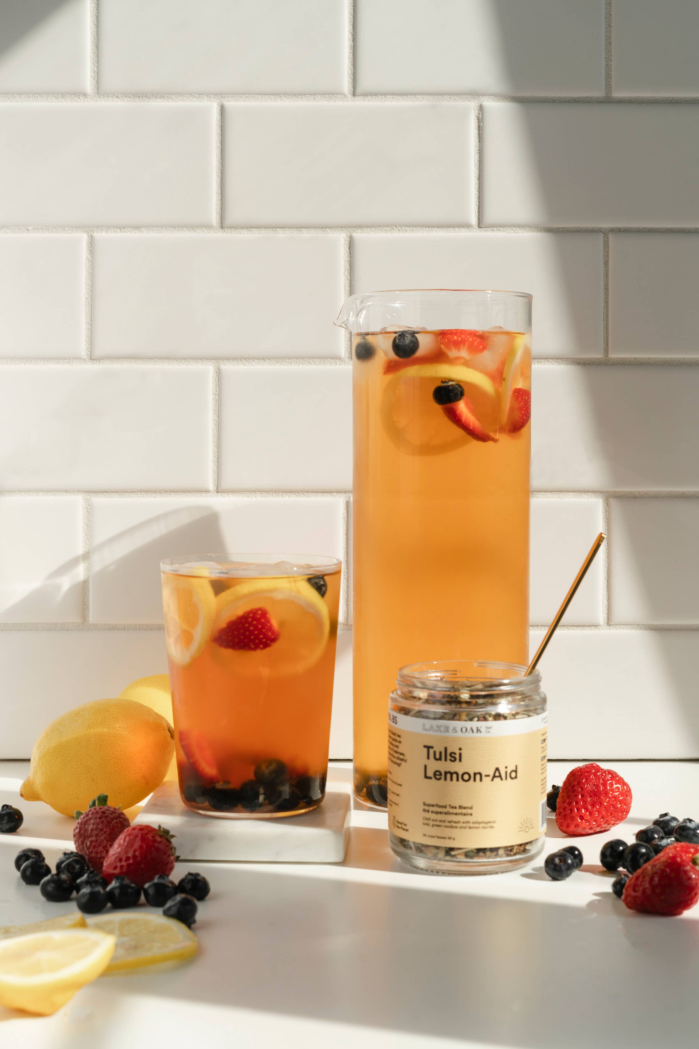 Lake & Oak Tulsi Lemon-Aid - Superfood Tea 24 Serving