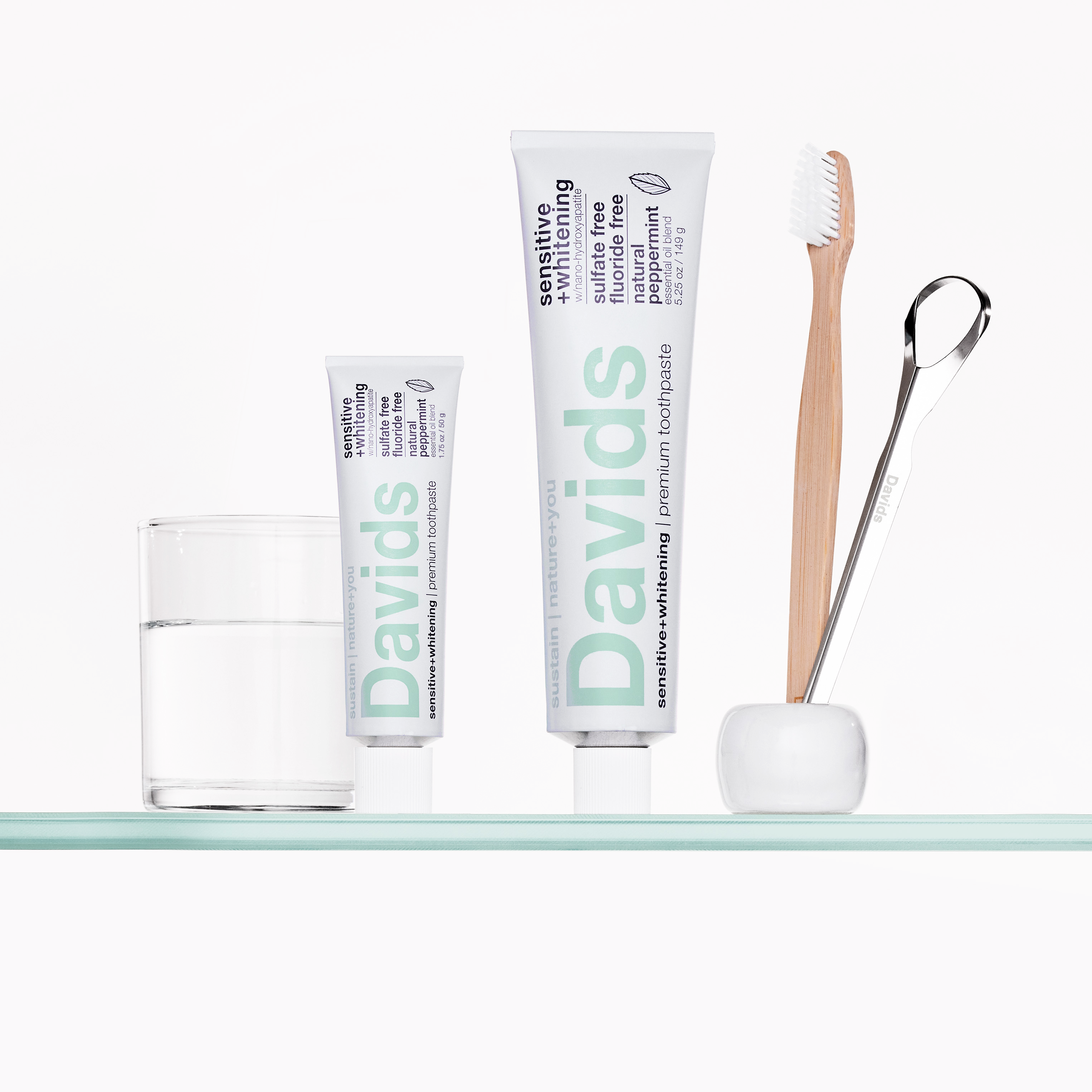 DavidsNatural Toothpaste travel size premium toothpaste / sensitive+whitening