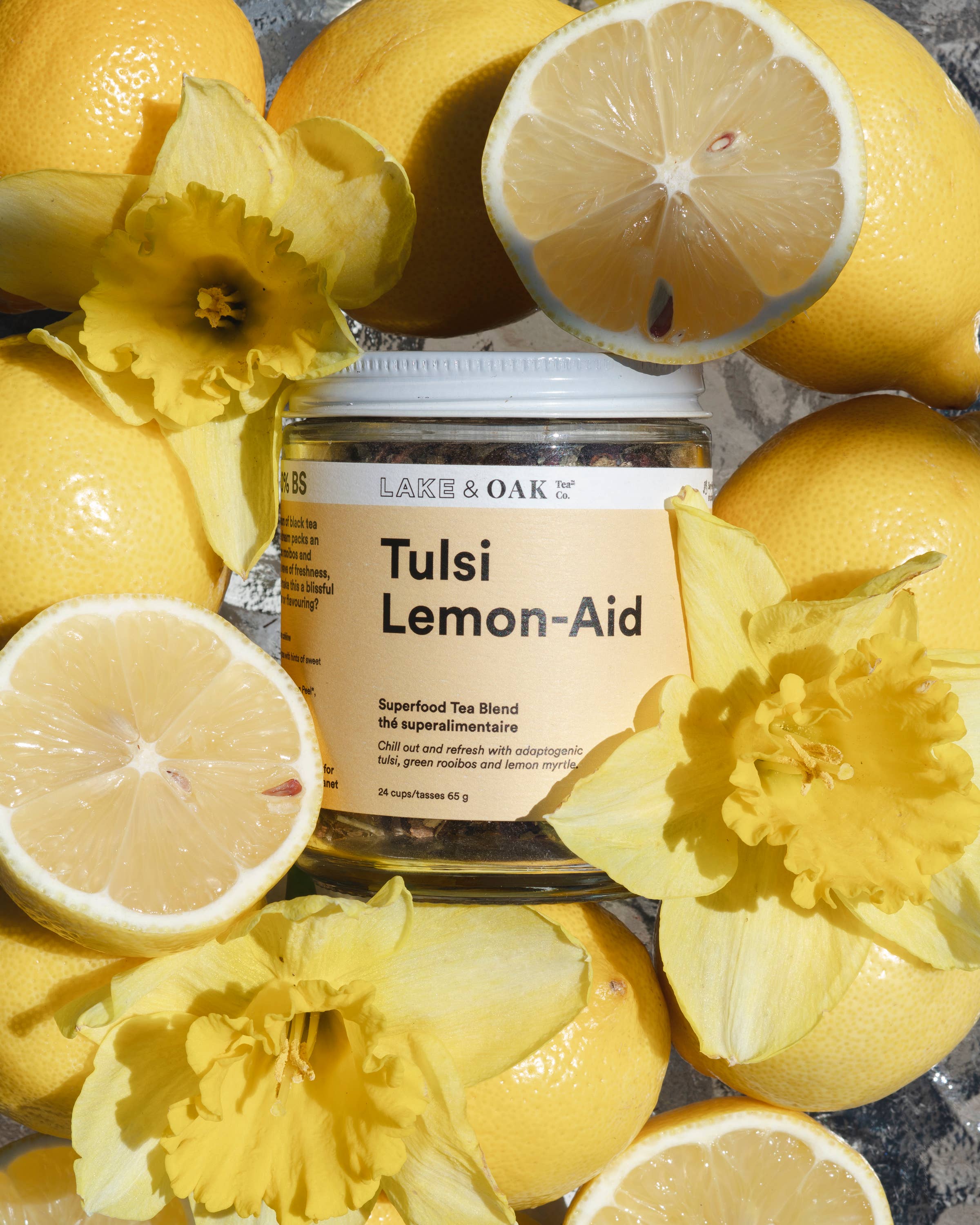 Lake & Oak Tulsi Lemon-Aid - Superfood Tea 24 Serving