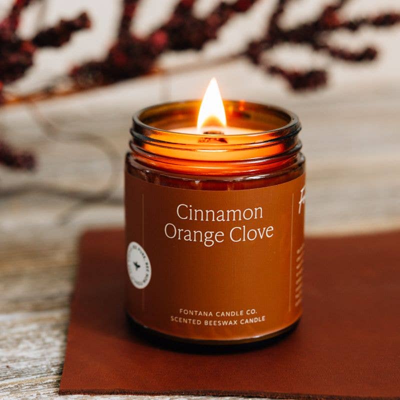 Fontana Candle Co. Cinnamon Orange Clove Beeswax & Essential Oil Jar Candle