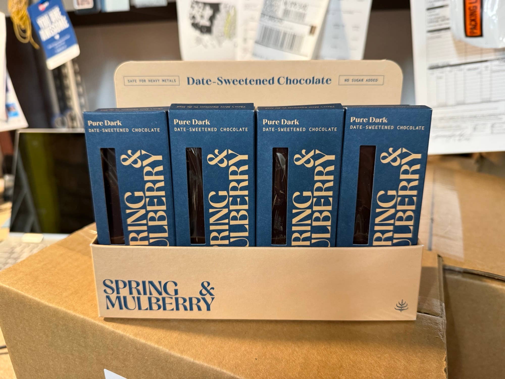 Spring & Mulberry *Mini* Pure Dark Date-Sweetened Chocolate Bar
