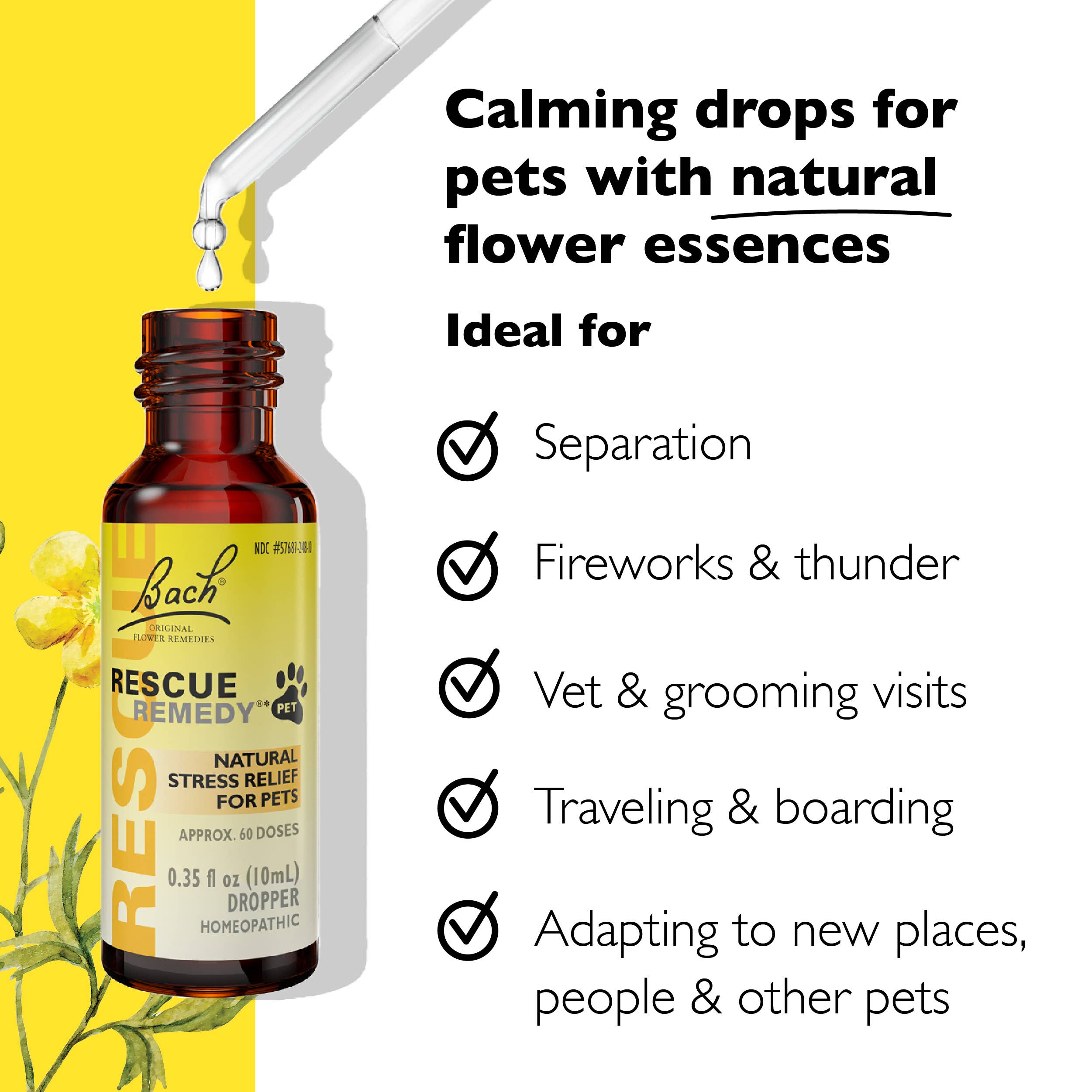 Bach Rescue Remedy PET Natural Stress Relief Dropper
