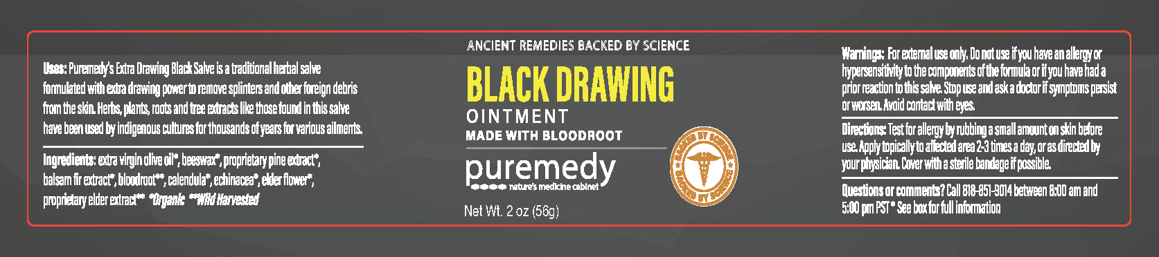 Puremedy Black Drawing Ointment 1oz