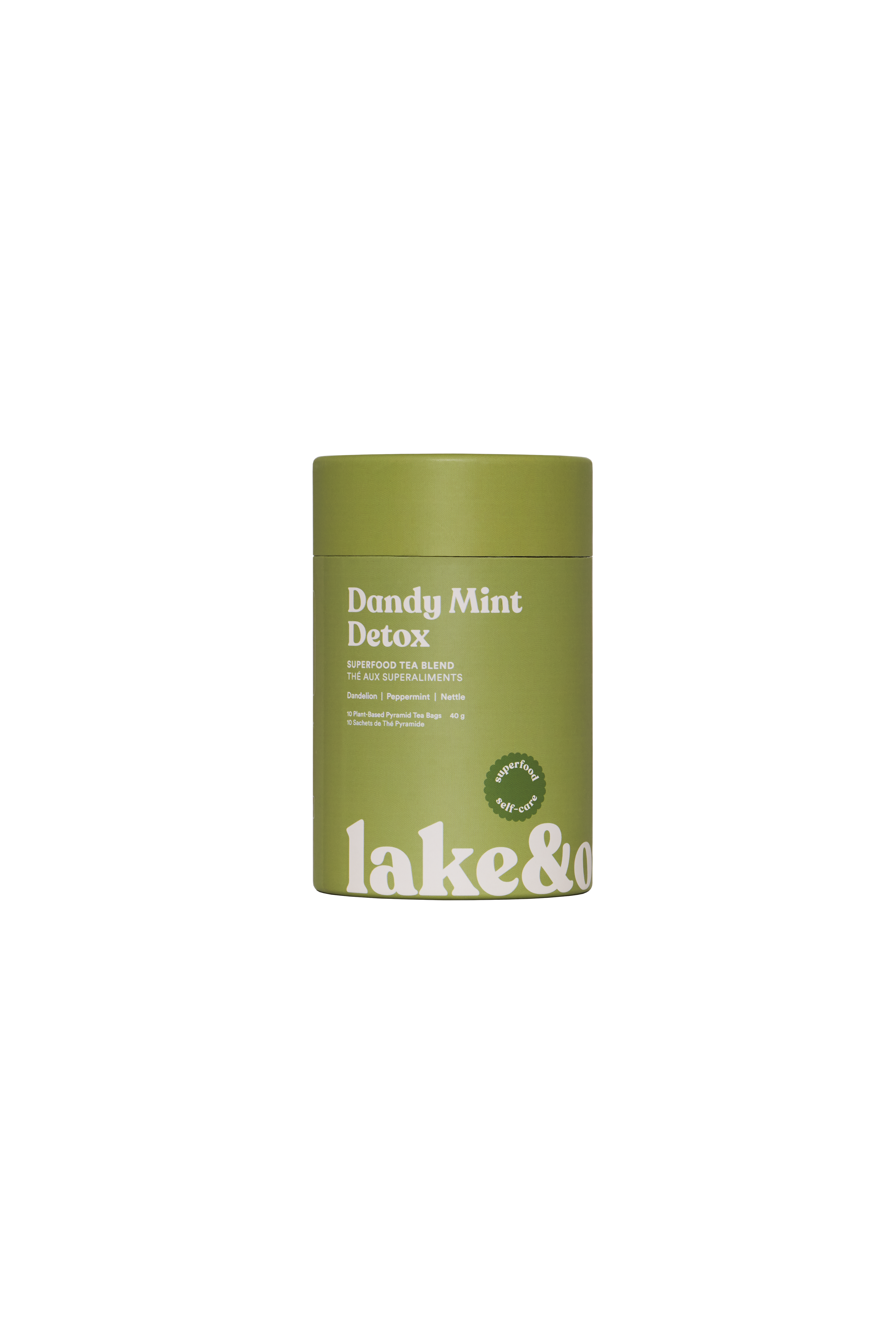 Lake & Oak Dandy Mint Refresh - Superfood Tea Blend 24 Servings