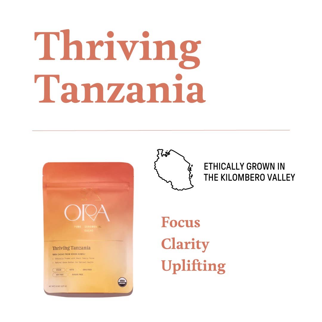 Ora Thriving Tanzania 100% Cacao - Organic Ceremonial Chocolate