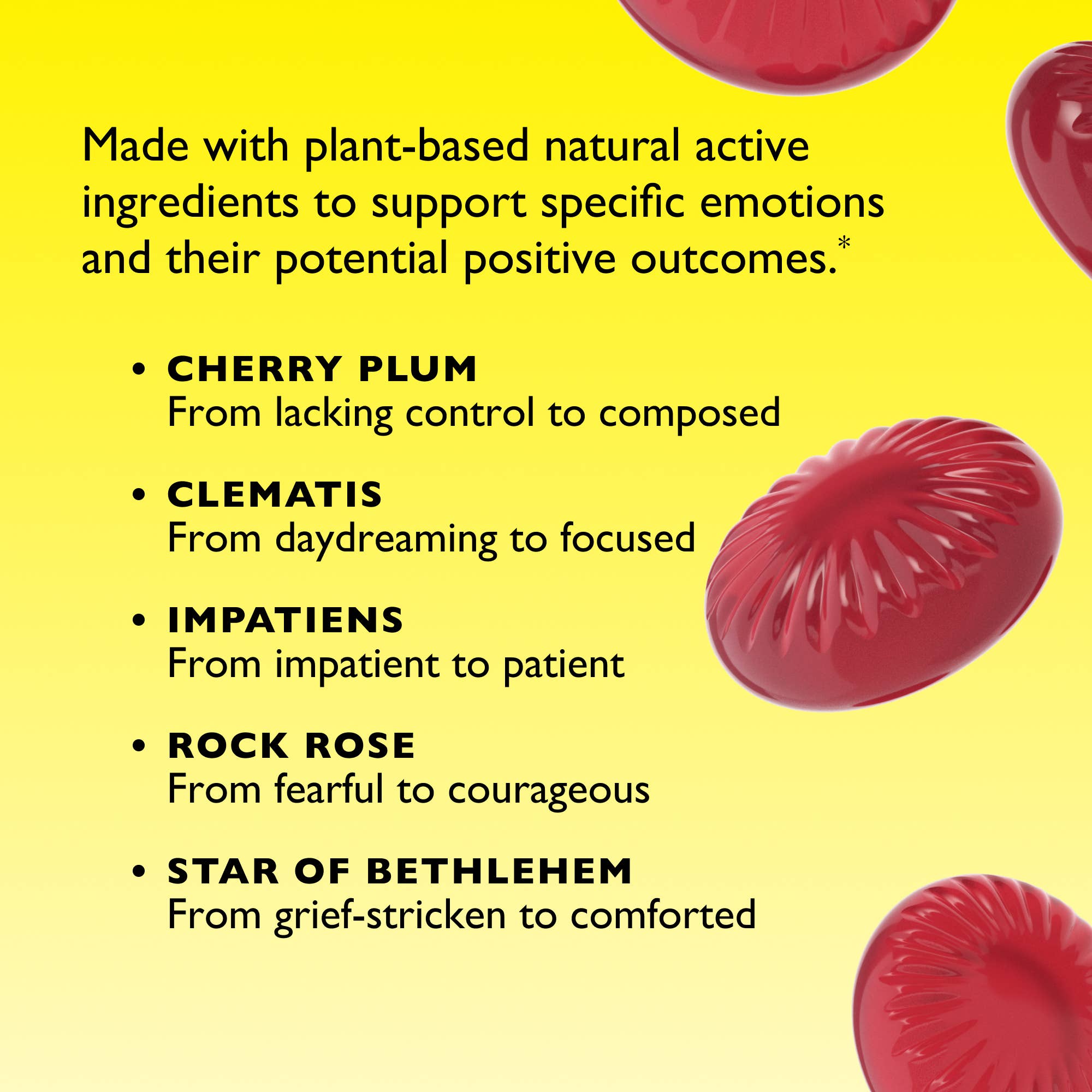 RESCUE Bach PASTILLES, Mixed Berry Flavor, Stress Relief
