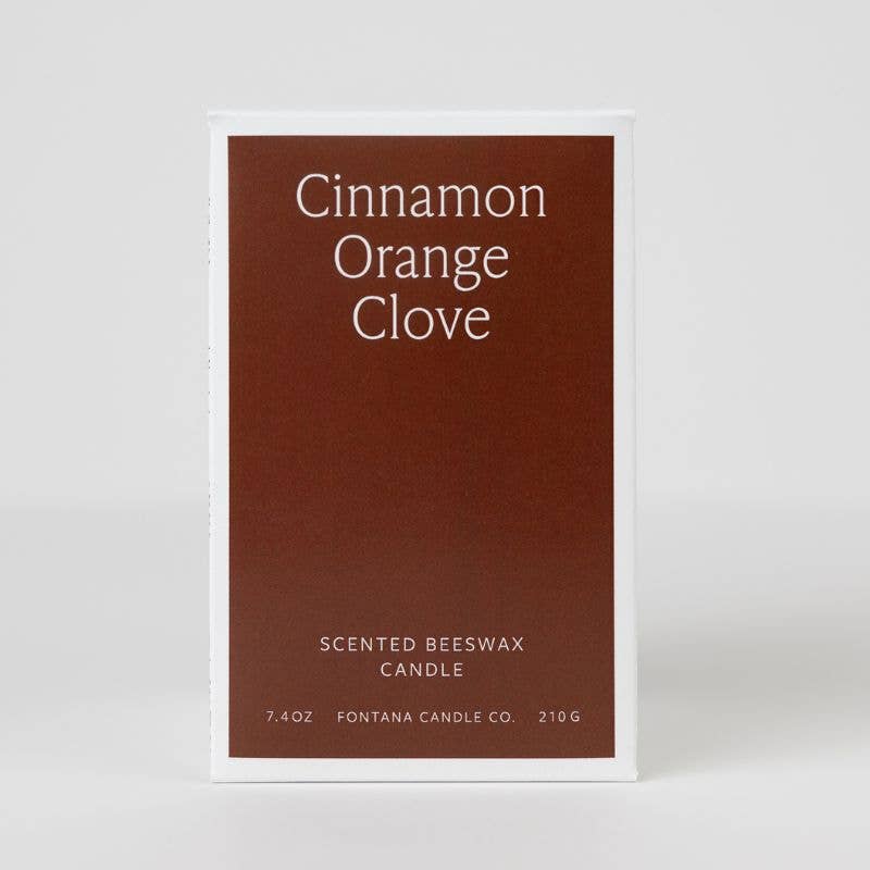 Fontana Candle Co. Cinnamon Orange Clove Beeswax & Essential Oil Jar Candle