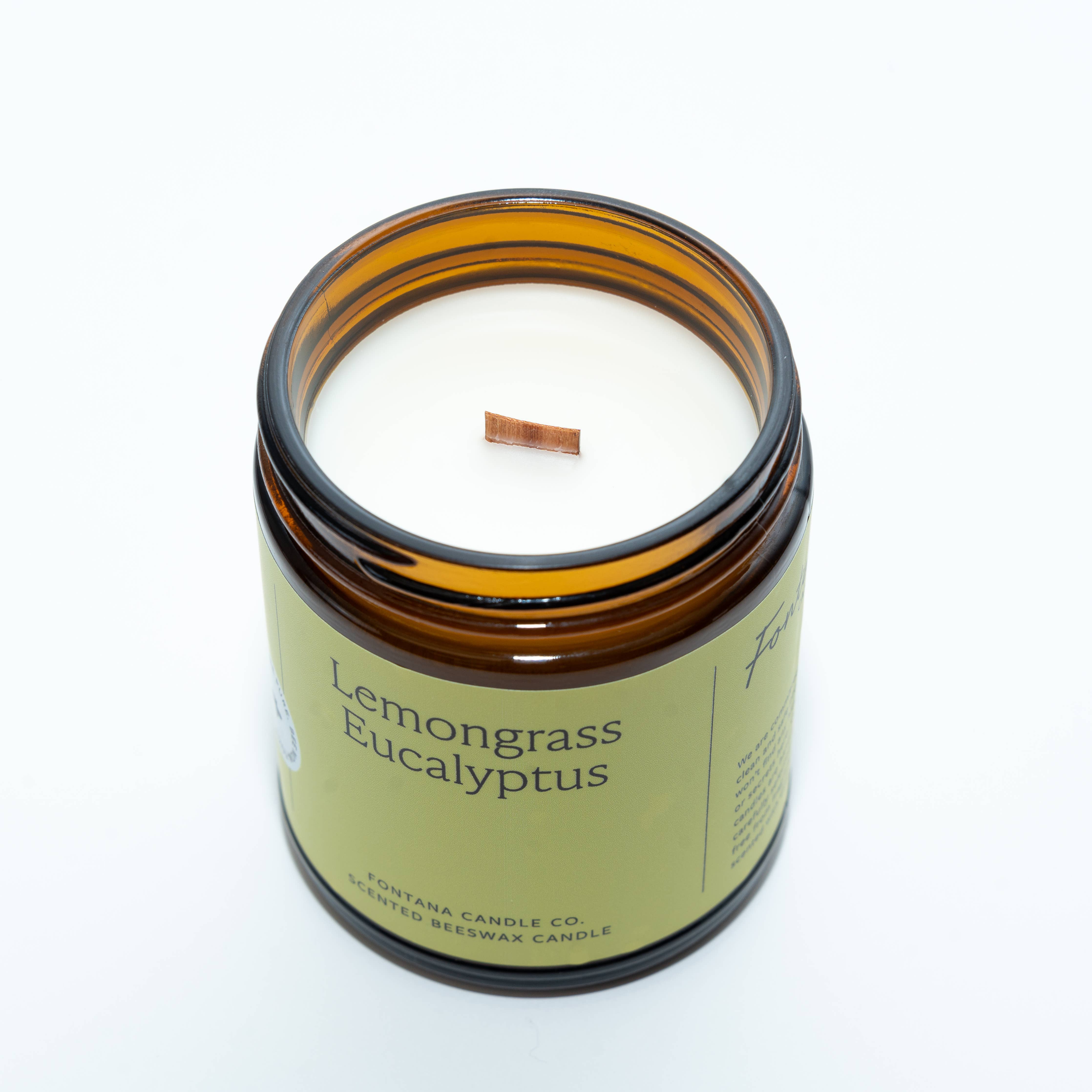 Fontana Candle Co. Lemongrass Eucalyptus Beeswax & Essential Oil Jar Candle