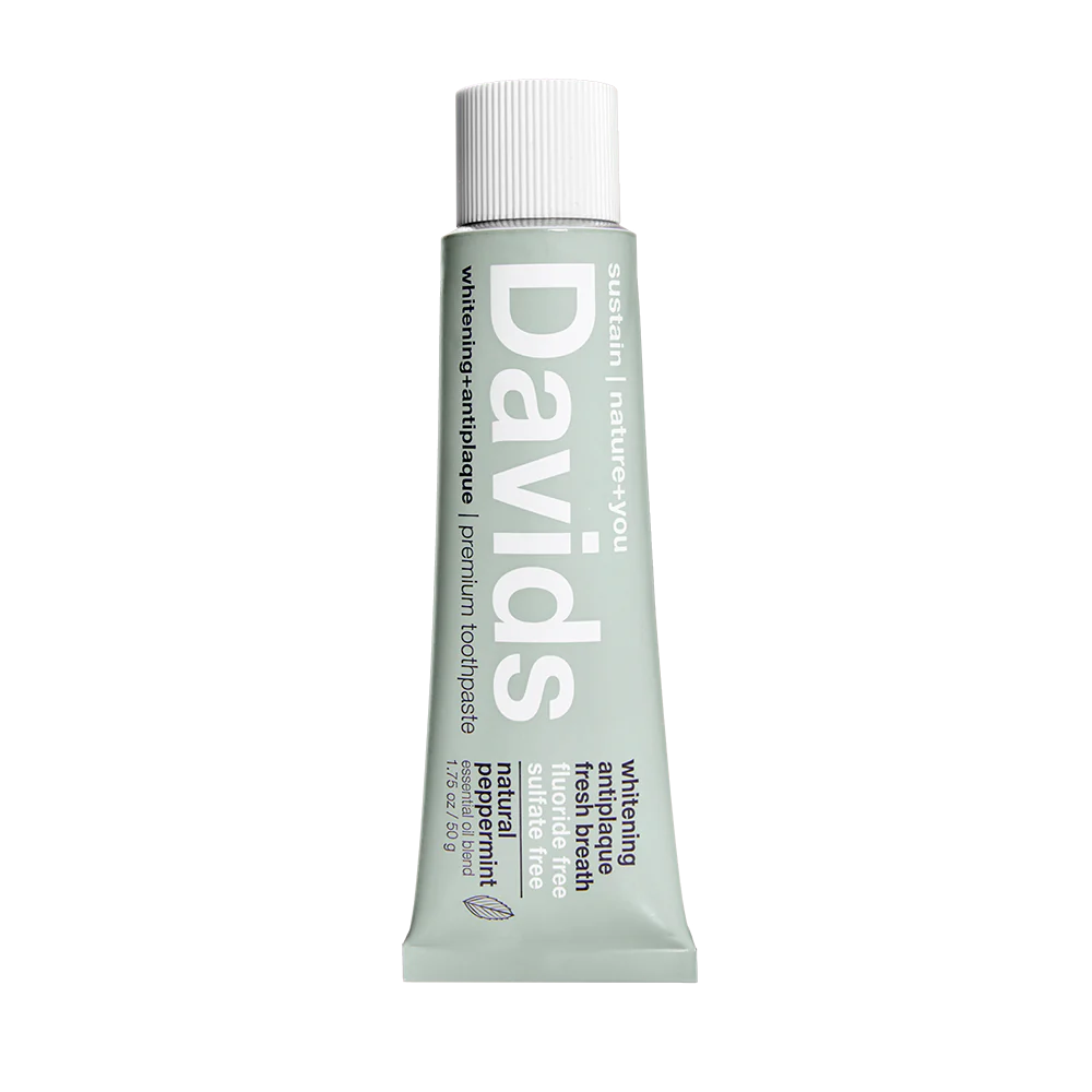 Davids Travel Size Whitening+antiplaque natural peppermint