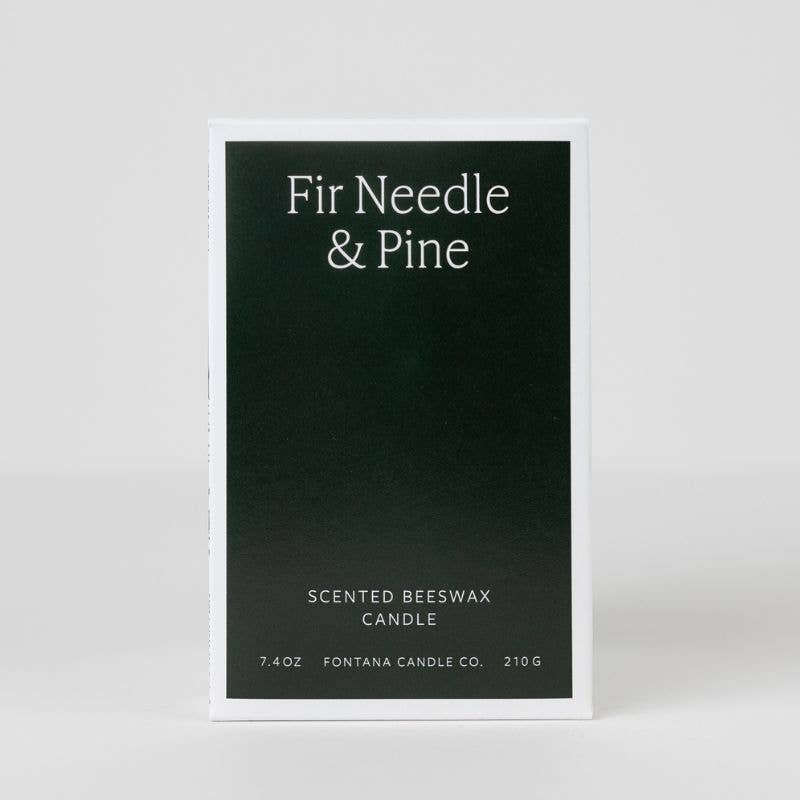 Fontana Candle Co. Fir & Pine Essential Oil Beeswax Jar Candle: Non-Toxic