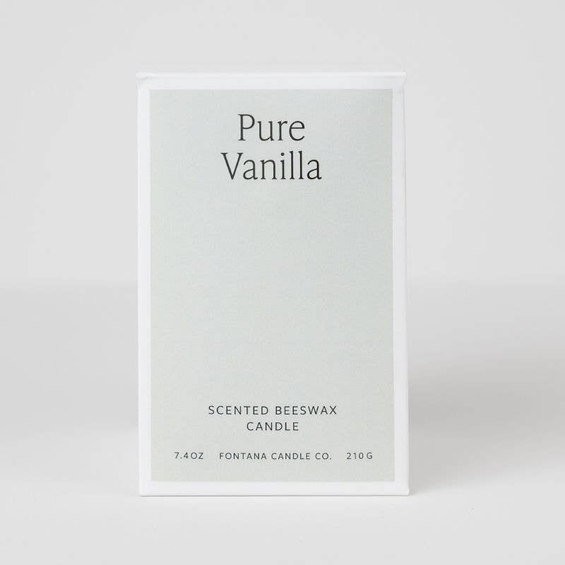 Fontana Candle Co. Pure Vanilla Essential Oil Beeswax Jar Candle: Non-Toxic