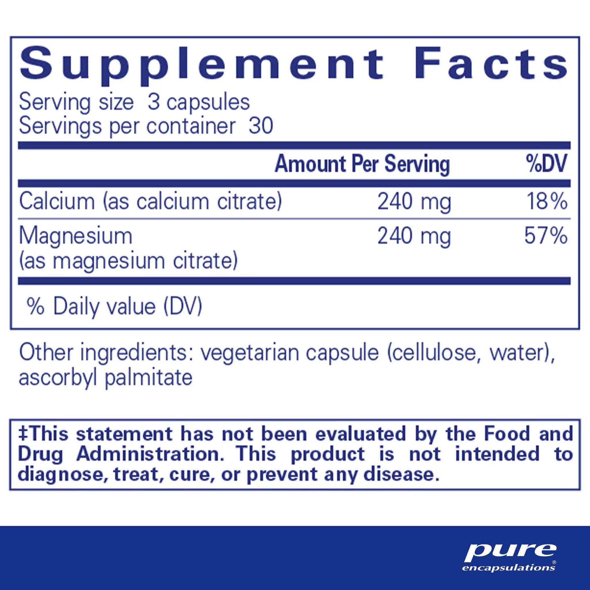 Pure Encapsulations Magnesium Citrate