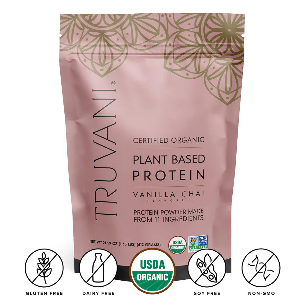 Truvani Vanilla Chai Organic Plant Based Protein