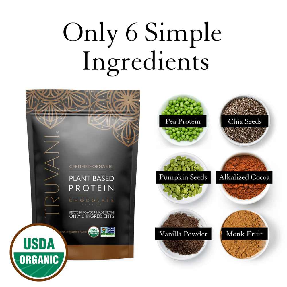 Truvani Chocolate Organic Based Protein Powder