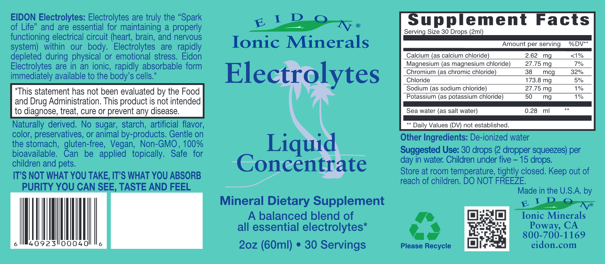 Eidon Ionic Minerals Electrolytes 2 fl oz (60 ml)