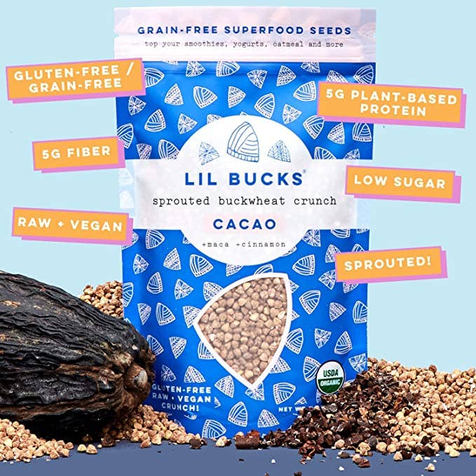 Lil Bucks Cacao Lil Bucks Sprouted Buckwheat 6oz