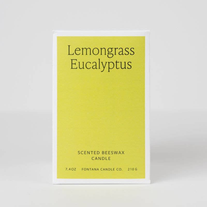 Fontana Candle Co. Lemongrass Eucalyptus Beeswax & Essential Oil Jar Candle