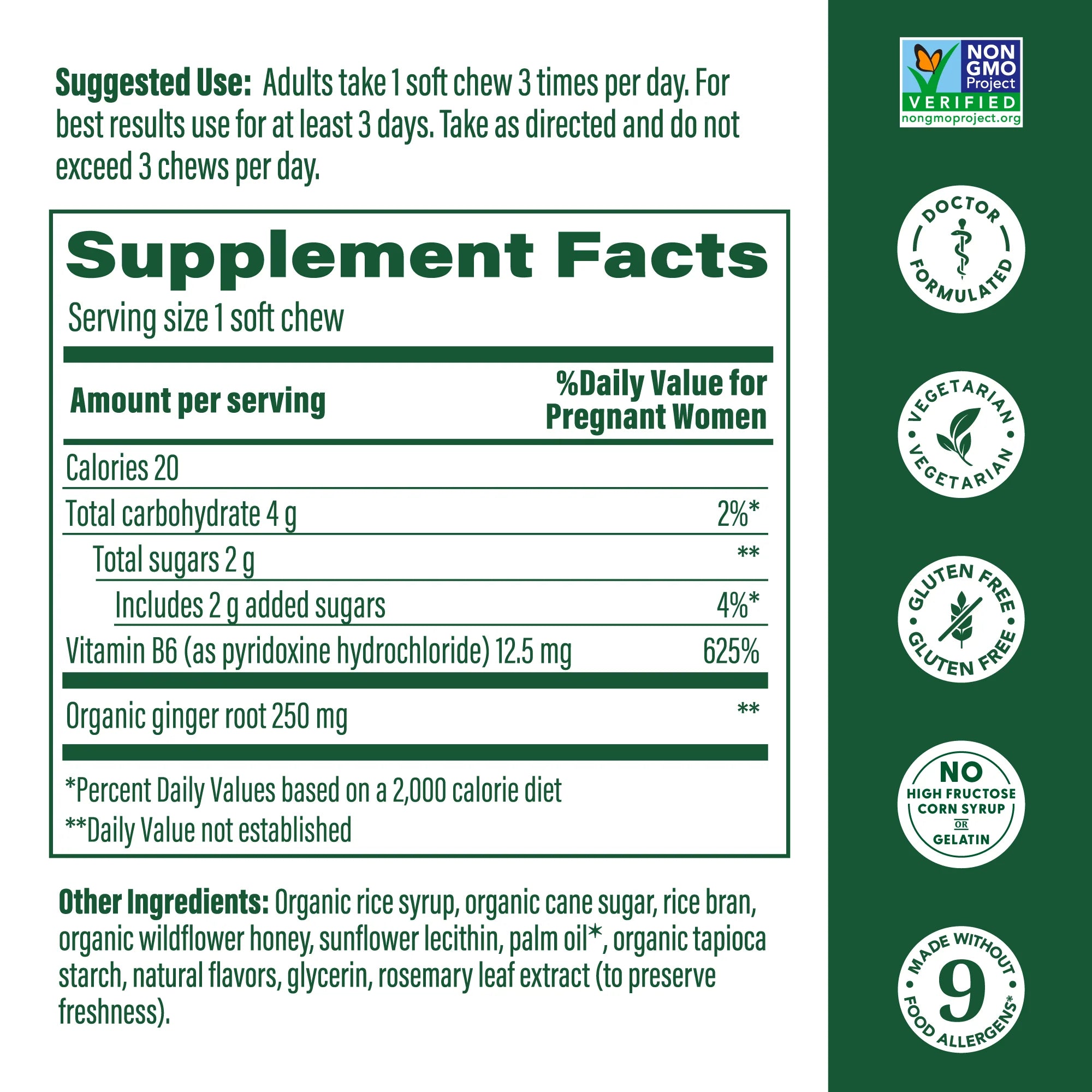 MegaFood Baby & Me 2 Morning Sickness Soft Chews (30)