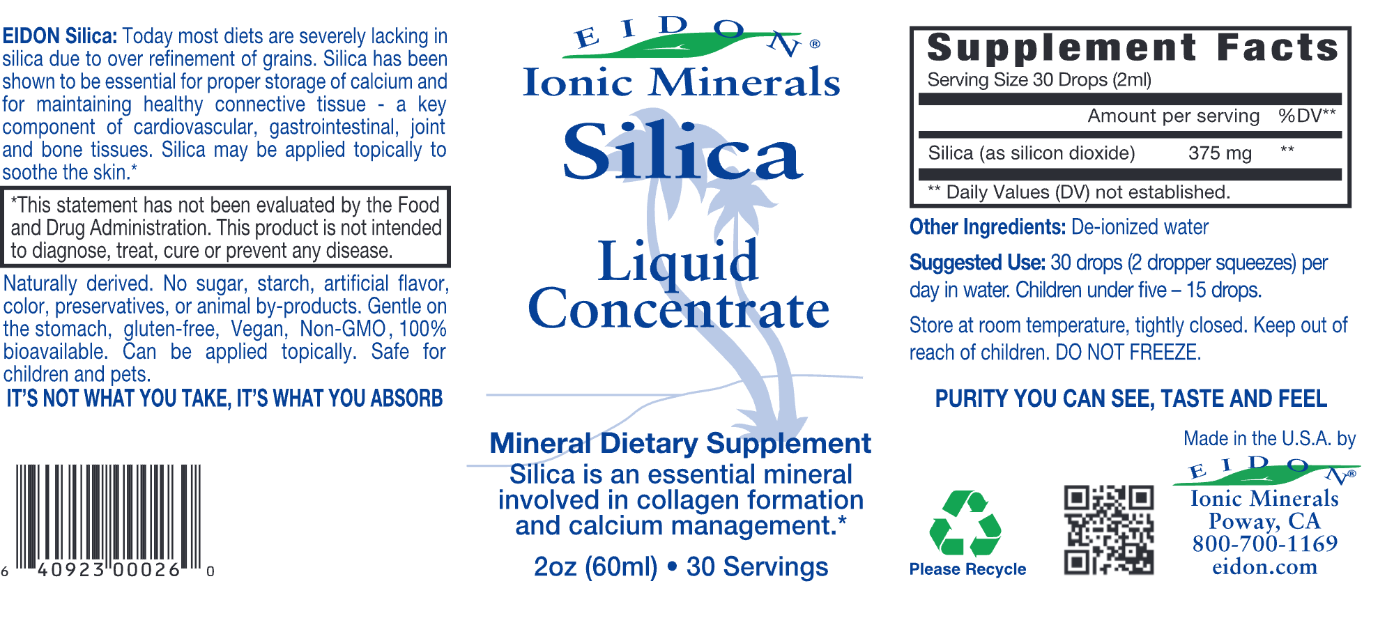 Eidon Ionic Minerals Silica 2 fl oz (60 ml)