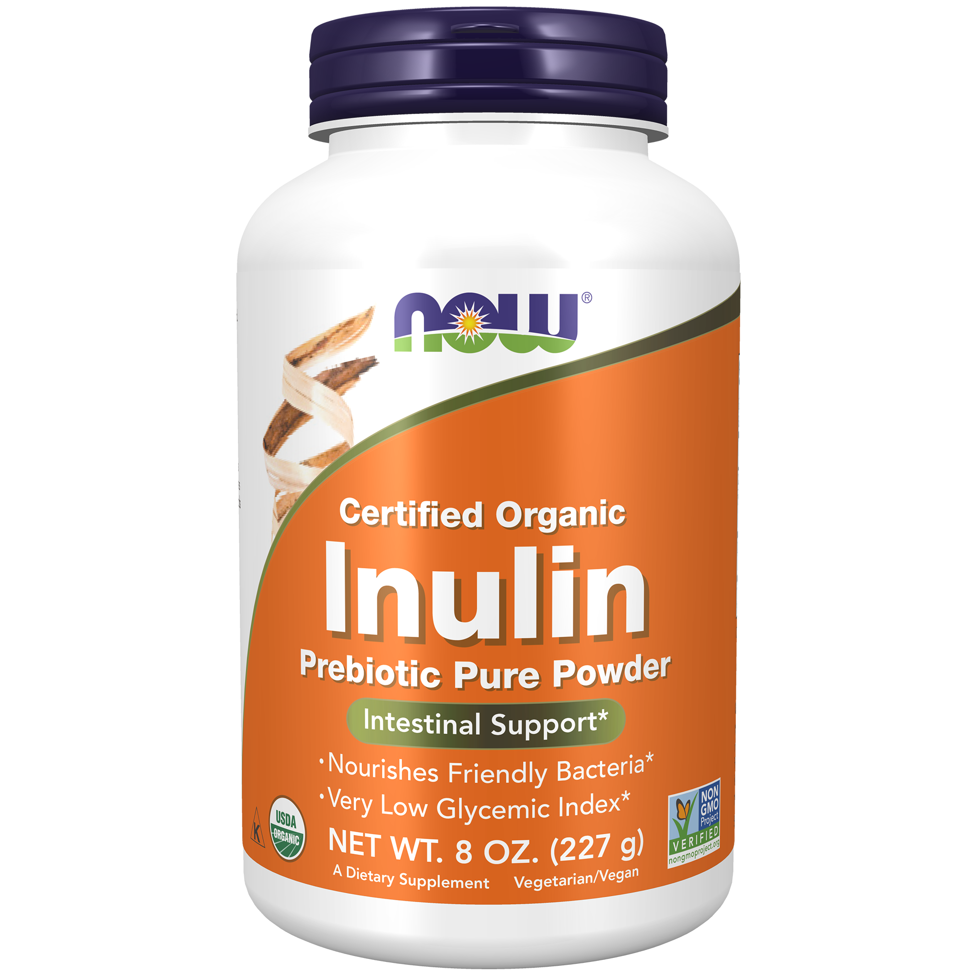 Now Inulin Certified Organic 8oz (227 grams)