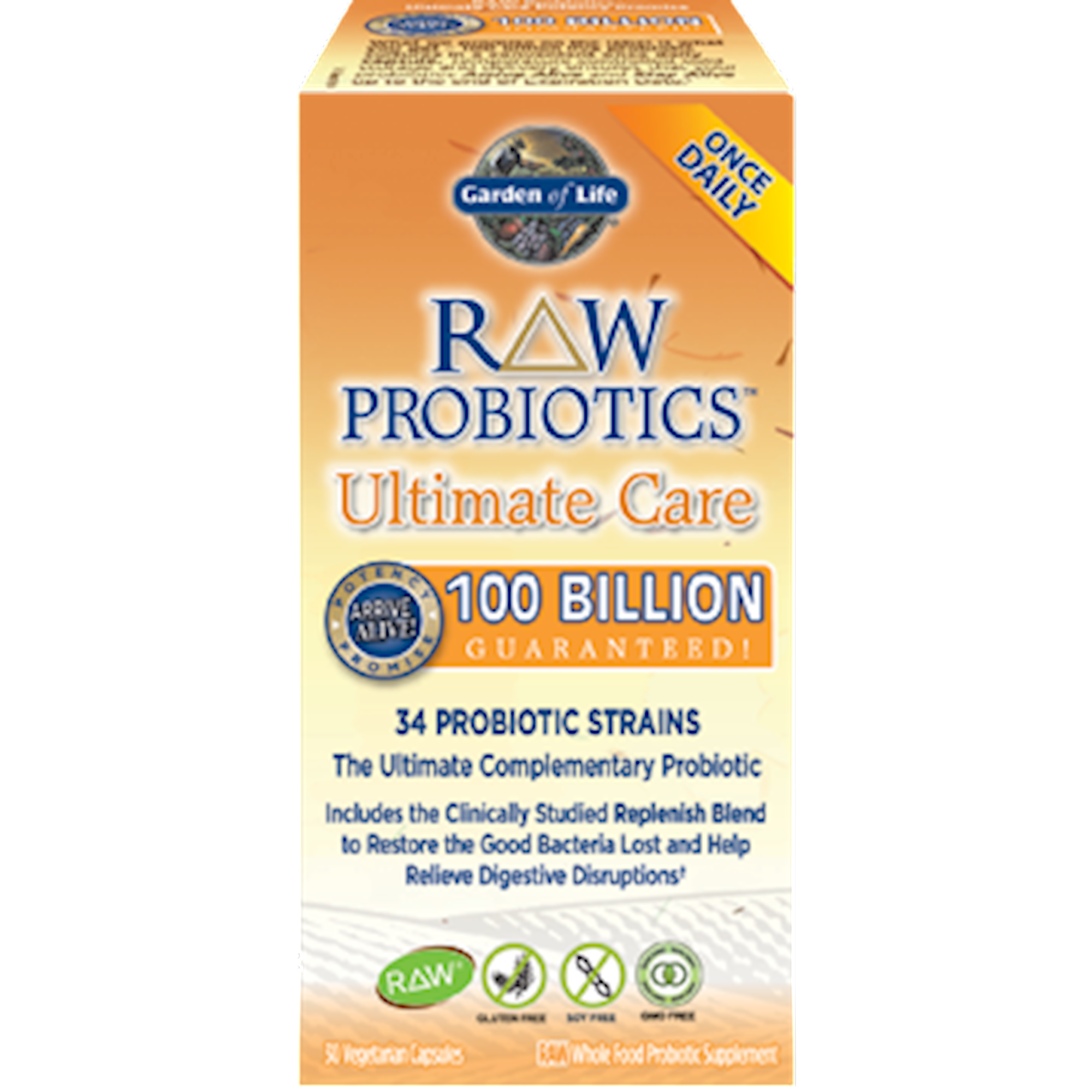Garden of Life Raw Probiotics Ultimate Care 100 Billion 30 veg caps