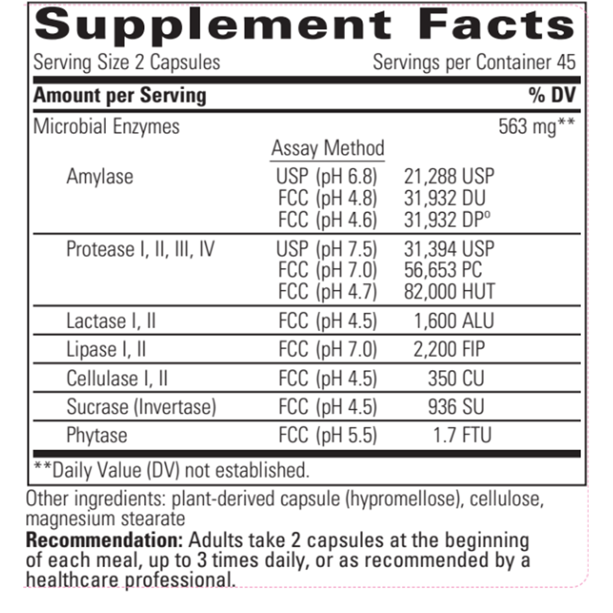 Integrative Therapeutics Similase Digestive Enzymes 90 caps