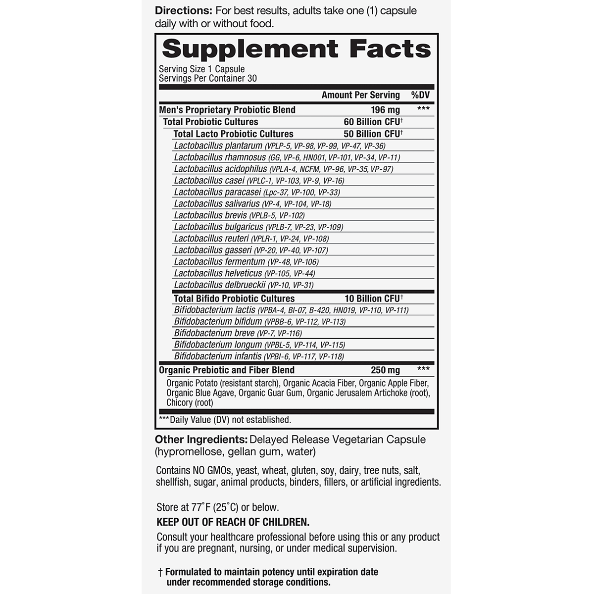 Vital Planet Vital Flora Men's Daily 30 vcaps