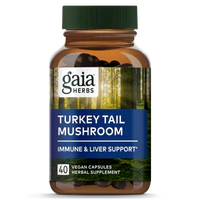 Gaia Turkey Tail Mushroom Caps 40ct
