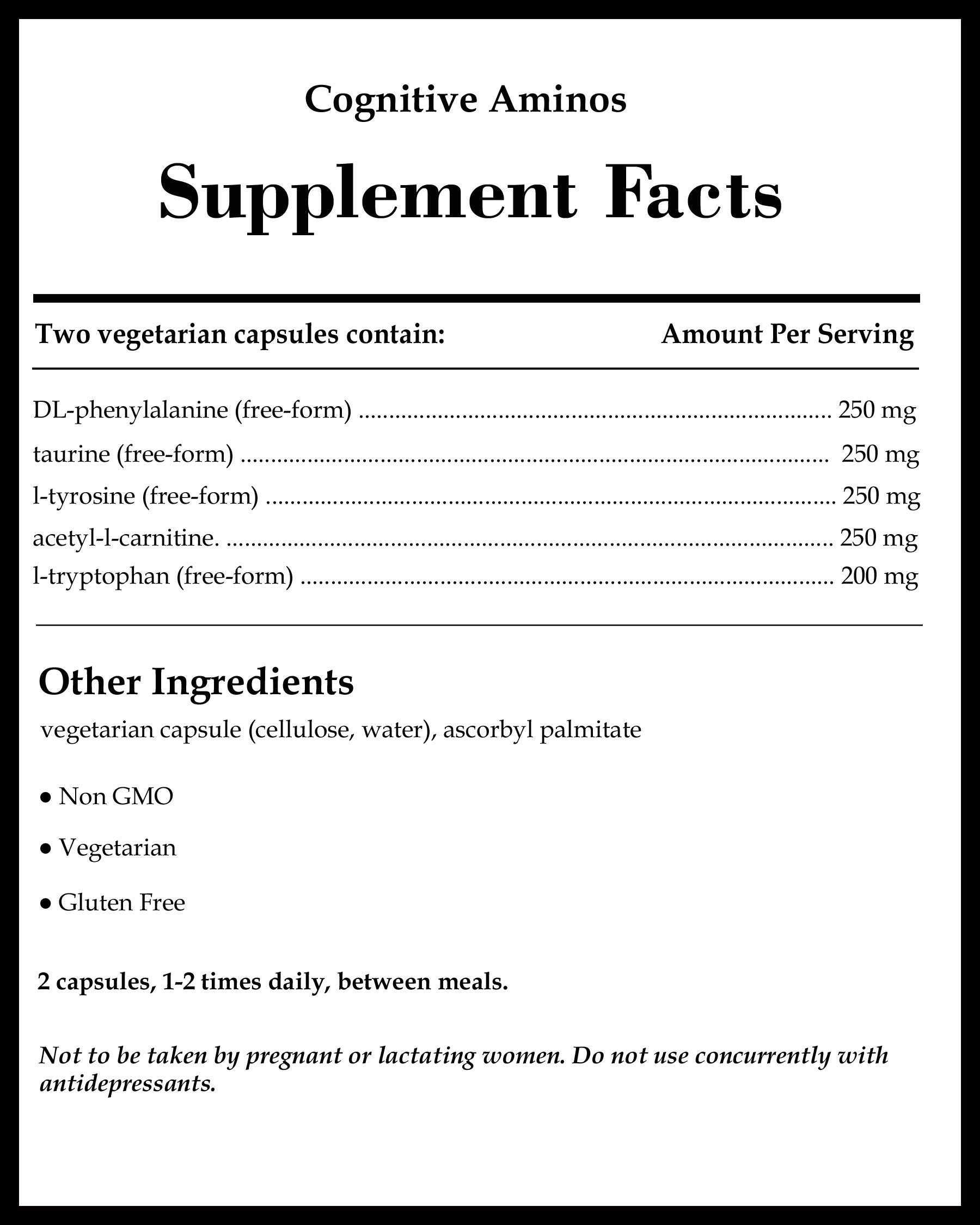 Pure Encapsulations Cognitive Aminos 120 vcaps