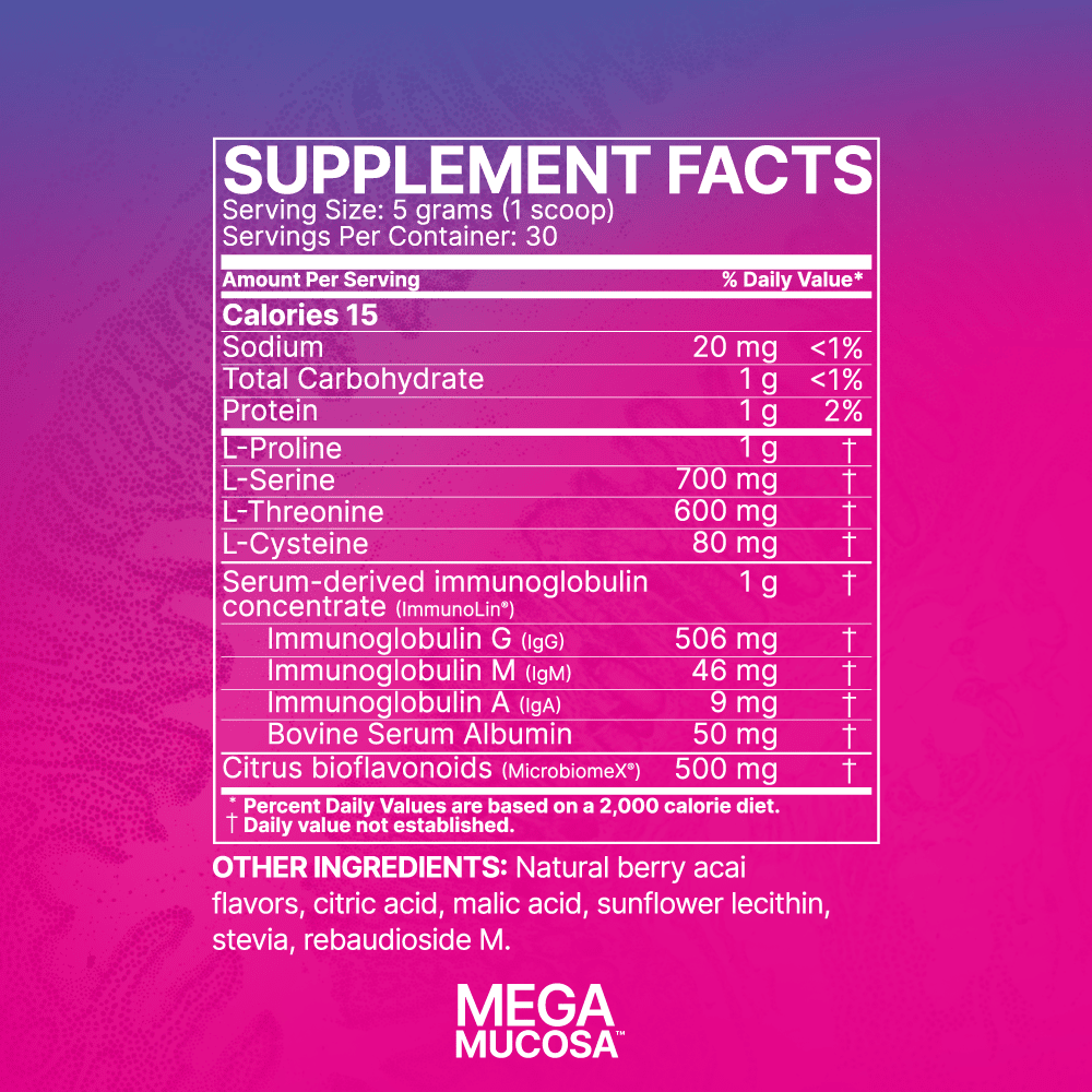 Microbiome Labs Mega Mucosa Powder Berry Acai 5.1oz