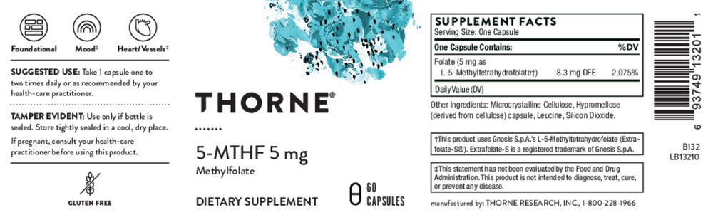 Thorne 5-MTHF 5mg 60 caps