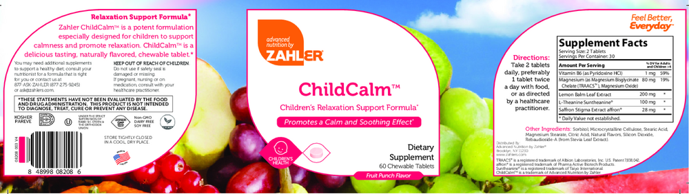 Zahler ChildCalm Relaxation Support Formula