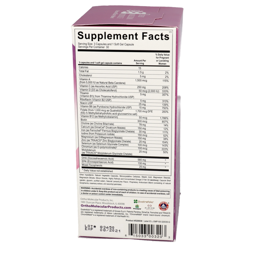 Ortho Molecular Products Prenatal Complex with DHA