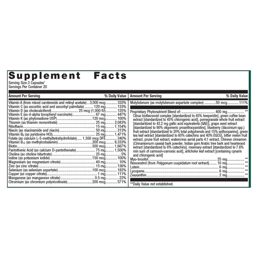 Metagenics PhytoMulti Multivitamin Capsules