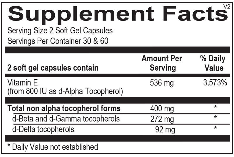 Ortho MolecularNatural Vitamin E Mixed Tocopherols