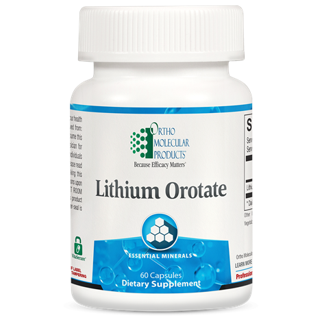 Ortho Molecular Products Lithium Orotate 60 caps