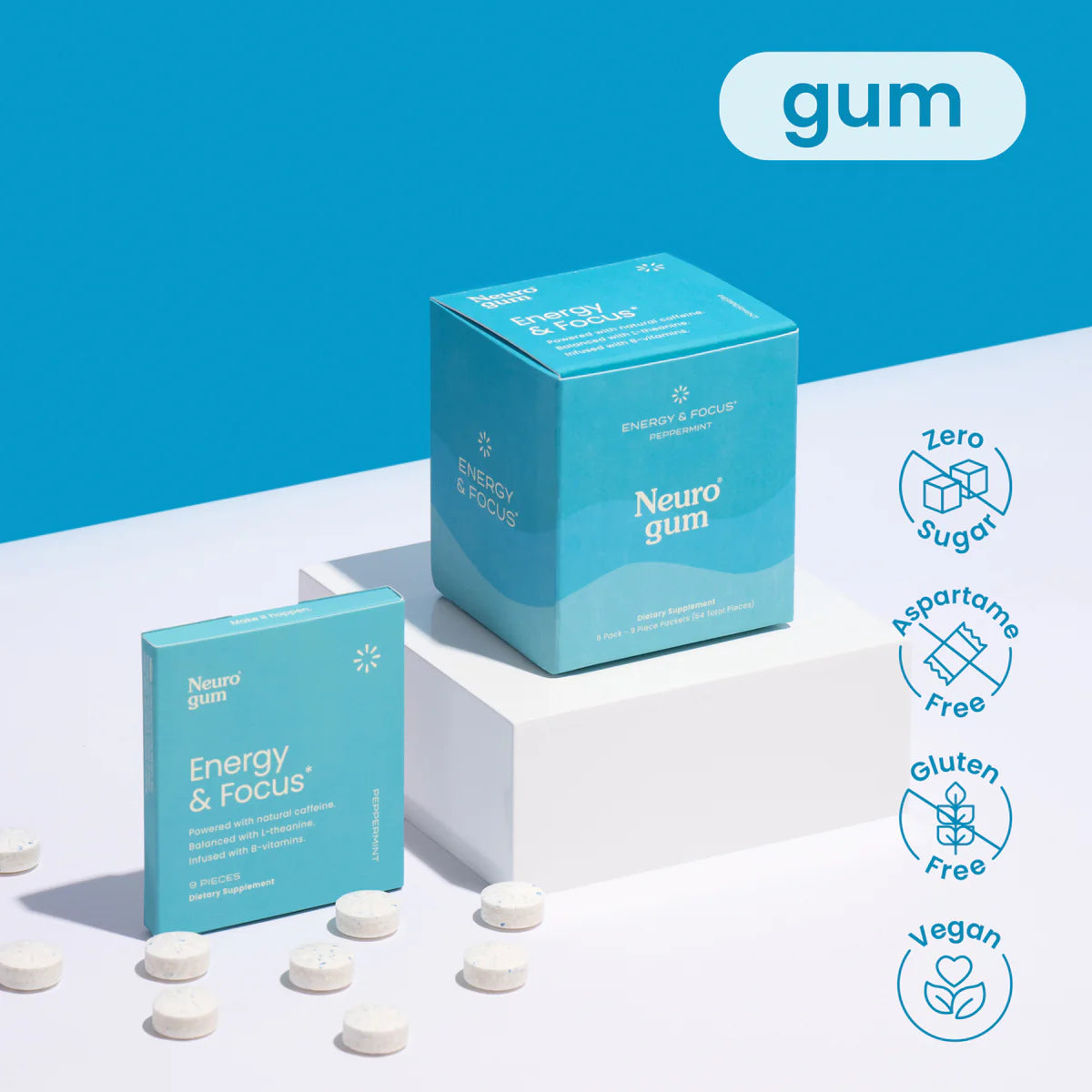 Neuro  Energy & Focus Gum Peppermint