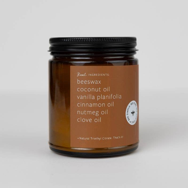 Fontana Candle Co. Pumpkin Pie Essential Oil Beeswax Jar Candle: Non-Toxic