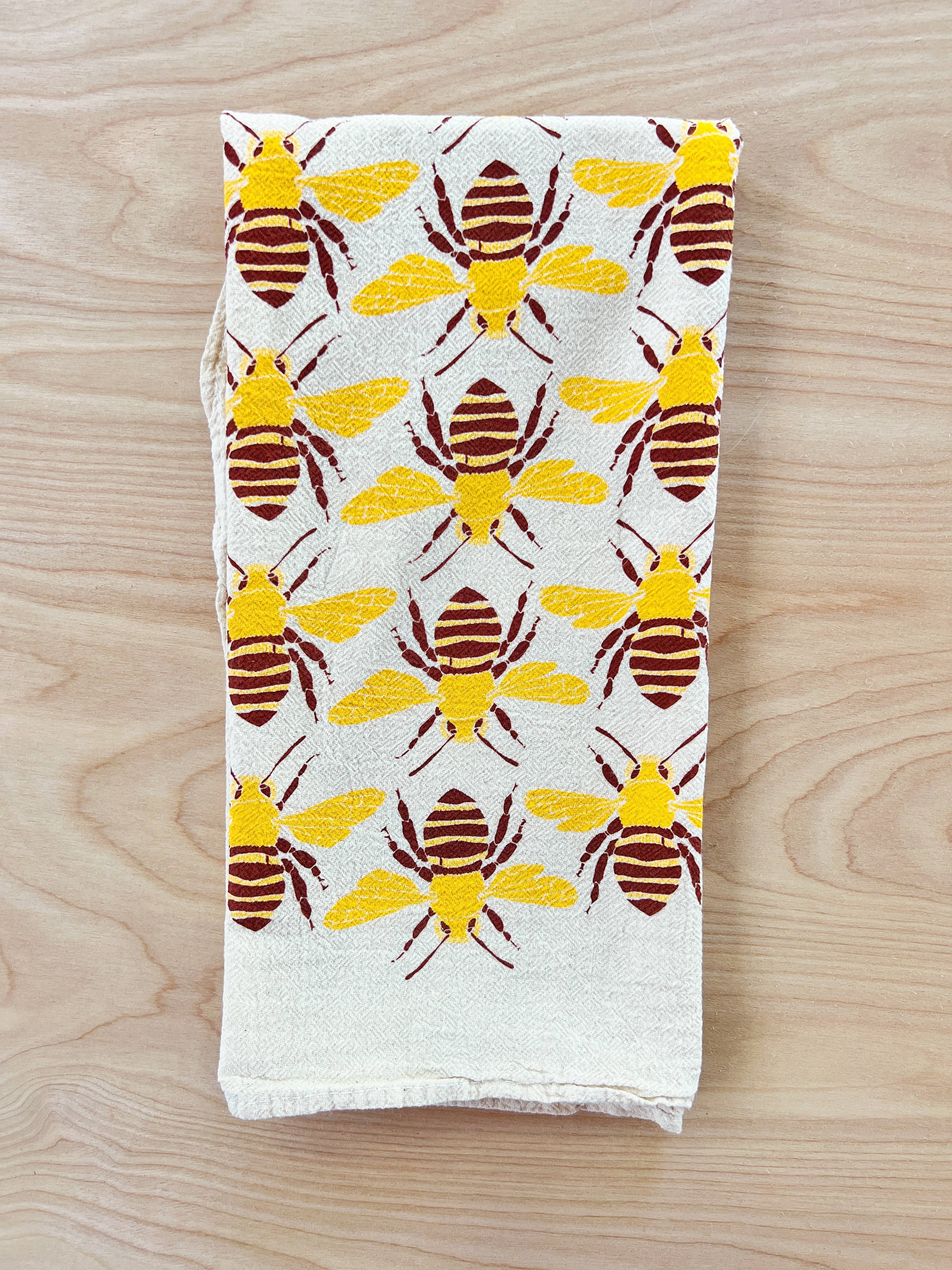 Noon Designs Bees Tea Towel