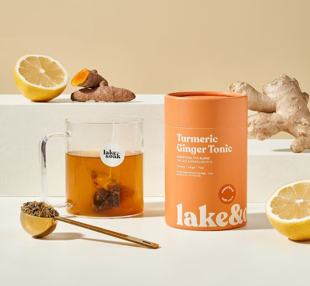 Lake & Oak Turmeric Ginger Tonic - Superfood Tea